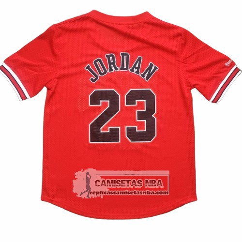 Camiseta Manga Corta Chicago Bulls Michael Jordan Rojo